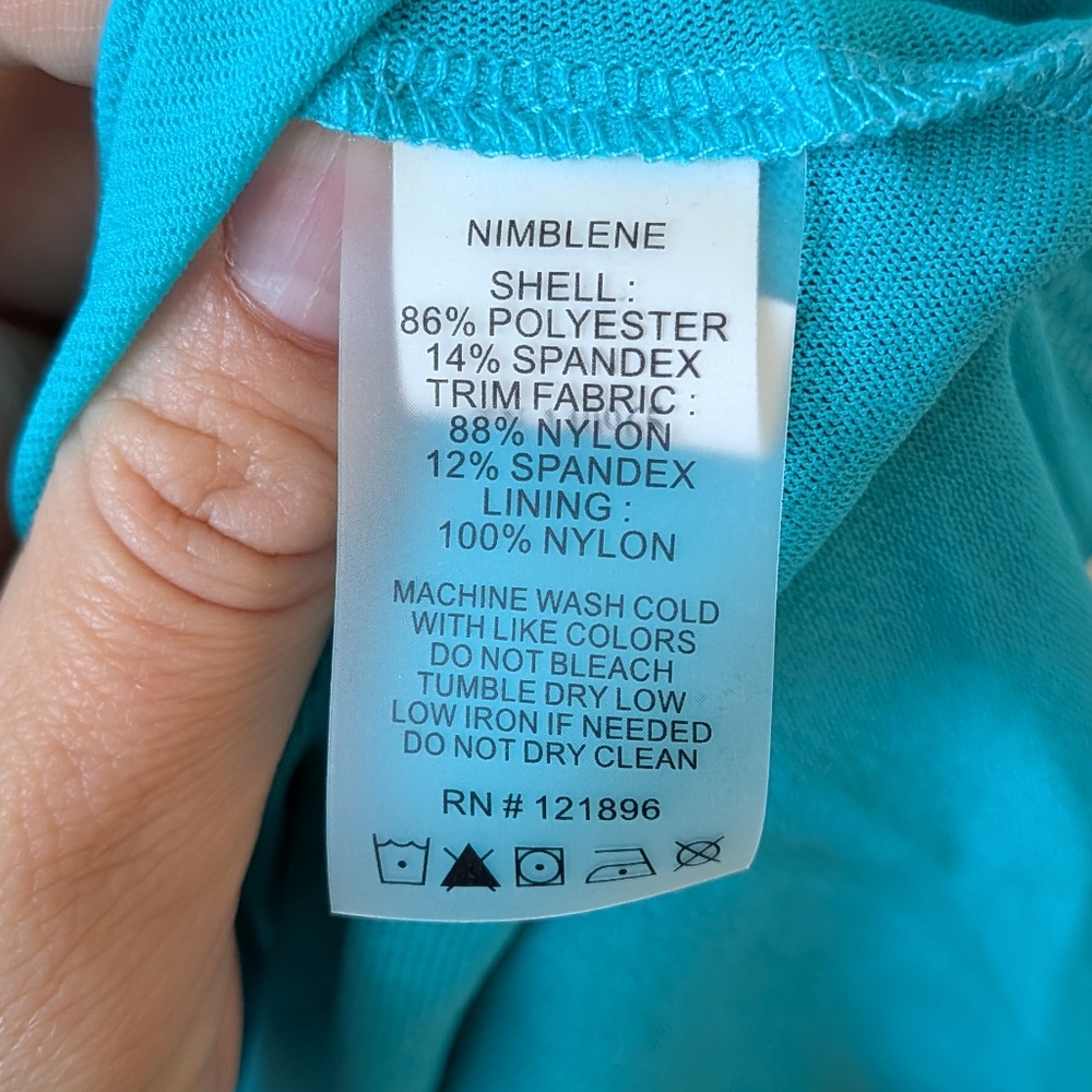 Title Nine Women's Teal Blue Nimblene Eyelet Athletic Dress Large - Picture 5 of 6